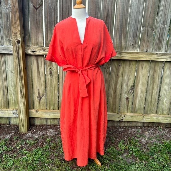 Vince Belted V-Neck Dress, size XS - Picture 3 of 13